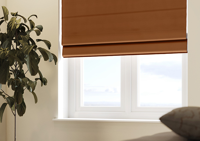 Shima Faux Silk, Rust - Roman Blind - Image 5